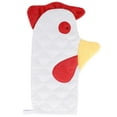 thumbnail image 1 of LEFU Funny Rooster Oven Mitts Heat Resistant Kitchen Gloves, Cute Rooster Design Pot Holders, Red White Yellow Linen Cooking Mitts for Baking and Cooking, Set of 1, 1 of 10