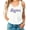 White Tank Top, variant on Cute Retro America Tank Top for Women & Teens Vintage 4th of July Tee White Tank Top Medium