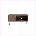 thumbnail image 2 of TV Stand - Simple Modern Vintage Reclaimed Wood with 1 Cabinet & 2 Shelves | TV Furniture | Natural, 2 of 5