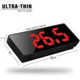 thumbnail image 2 of 1 reloj despertador digital con pilas, LED de viaje al lado de la red eléctrica, sin tictac, con repetición de temperatura, fecha, hora, brillo ajustable para niños y adultos (rojo) Sailing Electrónica, 2 of 5
