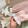 thumbnail image 4 of 2-3T Infant Baby Solid Color Lightweight Jogger Pants, Elastic Waist Lace Ruffle Lantern Casual Trousers for Toddler Girls Pants,Pink, 4 of 4