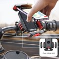 thumbnail image 4 of Mobile Phone Holder Bike Motorcycle Handlebar Sturdy Mount Stand Base Bicycle Handlebar Phone Base Stable Phones Clip for 4.7-7 Inches Smart Phones red, 4 of 6