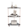 thumbnail image 5 of 11.8*11.8*26in Triangle Corner Table 3 Tier Acrylic Living Room Side Table, 5 of 11