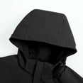 thumbnail image 5 of Men's Windbreaker Jacket Man Solid Color Three Prevention Cottoning Climbing Wear As One Down Cotton Intensification Warm Outdoor Jacket Black 4XL Zip Front Windbreaker Jacket, 5 of 8