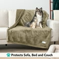thumbnail image 3 of PetAmi Dog Blanket for Bed, XL Pet Blanket Large Dogs, Fleece Furniture Couch Cover Protector Sofa Car Crate Kennel, Soft Sherpa Cat Throw Plush Reversible Washable, Twin 60x80 Solid Taupe, 3 of 9