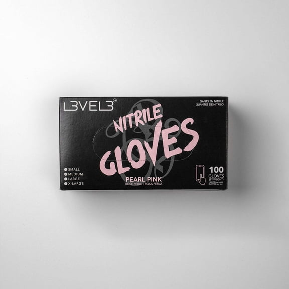 L3VEL3 Orange Nitrile Gloves, Disposable Gloves, Size L, 100 pc