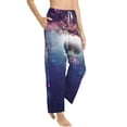 thumbnail image 2 of Balery Planets Stars And Galaxies print Women's Pajama Pants,Ultra Lightweight Pjs,Lounge Pant-Large, 2 of 9