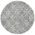 thumbnail image 2 of SAFAVIEH Abstract Drew Abstract Wool Area Rug, Ivory/Navy, 6' x 6' Round, 2 of 11