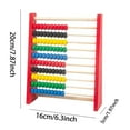 thumbnail image 2 of Colorful abacus stand,Wooden Abacus for Ki-ds Math-Counting To-y, Multi-Color Counters, Counting T-oys for Presch-ool Learning & Development, Develops Coordination, Motor Skills(S-Green), 2 of 8
