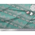 thumbnail image 2 of Soimoi Poly Georgette Fabric Leaves & Floral Block Print Fabric by The Yard 42 Inch Wide, 2 of 3