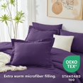 thumbnail image 5 of Purple Queen Comforter Set, 7 Pieces Bed in a Bag Queen Lightweight Bedding Set, All Season Soft 7PC Bed Set with Comforter, Flat Sheet, Fitted Sheet, Pillowcases & Pillow Shams, 5 of 16