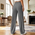 thumbnail image 5 of ANINEO Women Casual Wide Leg Dress Pants High Waist Flowy Trousers With Dragging Hem For Commute And Daily Wear Solid Color Birthday Bottoms Female Slacks, 5 of 7