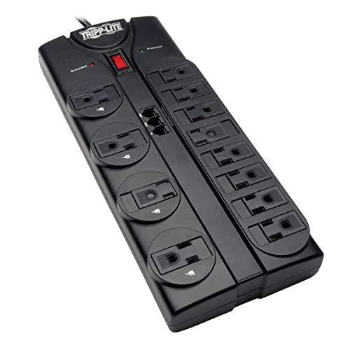 protect it! 12-outlet power strip surge protector, 8-foot cord