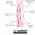 thumbnail image 2 of Miduoduo-Bouteille d'Eau pour Enfants avec Paille / Gobelet Réutilisable en Acier Inoxydable Isolé pour École, Filles, Garçons / Collection Summit / 18oz / Ballerine Rose, 2 of 4