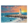 thumbnail image 2 of Awypu Lighthouse Rocky Shore Sunset Wooden Puzzle Gift for Family Friends 1000 PCS, 2 of 4