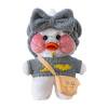 thumbnail image 1 of Almohada de animal de peluche de pato ruborizado suave de dibujos animados (gris blanco) Likrtyny juguetes de los niños, 1 of 6
