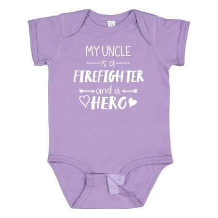 

Inktastic My Uncle is a Firefighter and a Hero Gift Baby Boy or Baby Girl Bodysuit