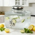 thumbnail image 6 of Extra Large Drink Dispenser Clear Glass Construction Rustproof Metal Lid, 6 of 10