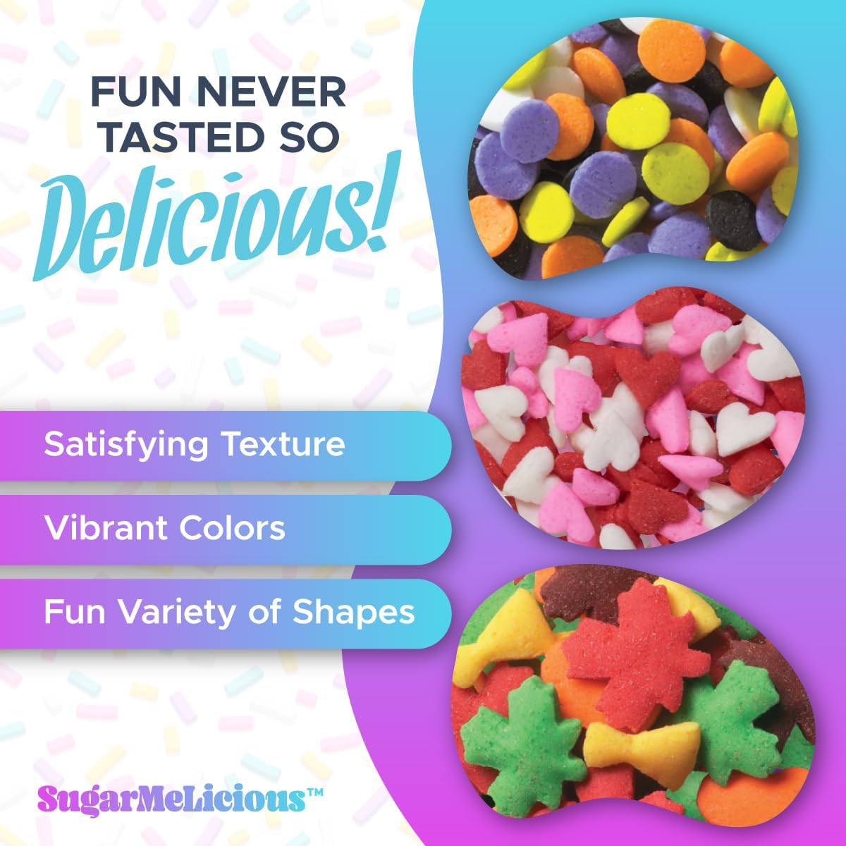 SugarMeLicious Jumbo Red Hearts Sprinkles, 8oz Bag, Perfect for Decorating Cakes, Cupcakes, Cookies, Ice Cream & More, Vibrant Edible Heart Shaped Sprinkles for Valentine’s Day, Weddings