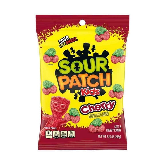 Sour Patch Kids Cherry Soft & Chewy Candy, 7.29 oz