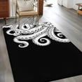 thumbnail image 3 of Black White Octopus Area Rug 4x6 Washable Rug Non Slip Coastal Ocean Animals Nautical Large Area Rug Indoor Floor Carpet for Entryway Bedroom Kitchen Living Room Home Office Dining Room Nursery, 3 of 8