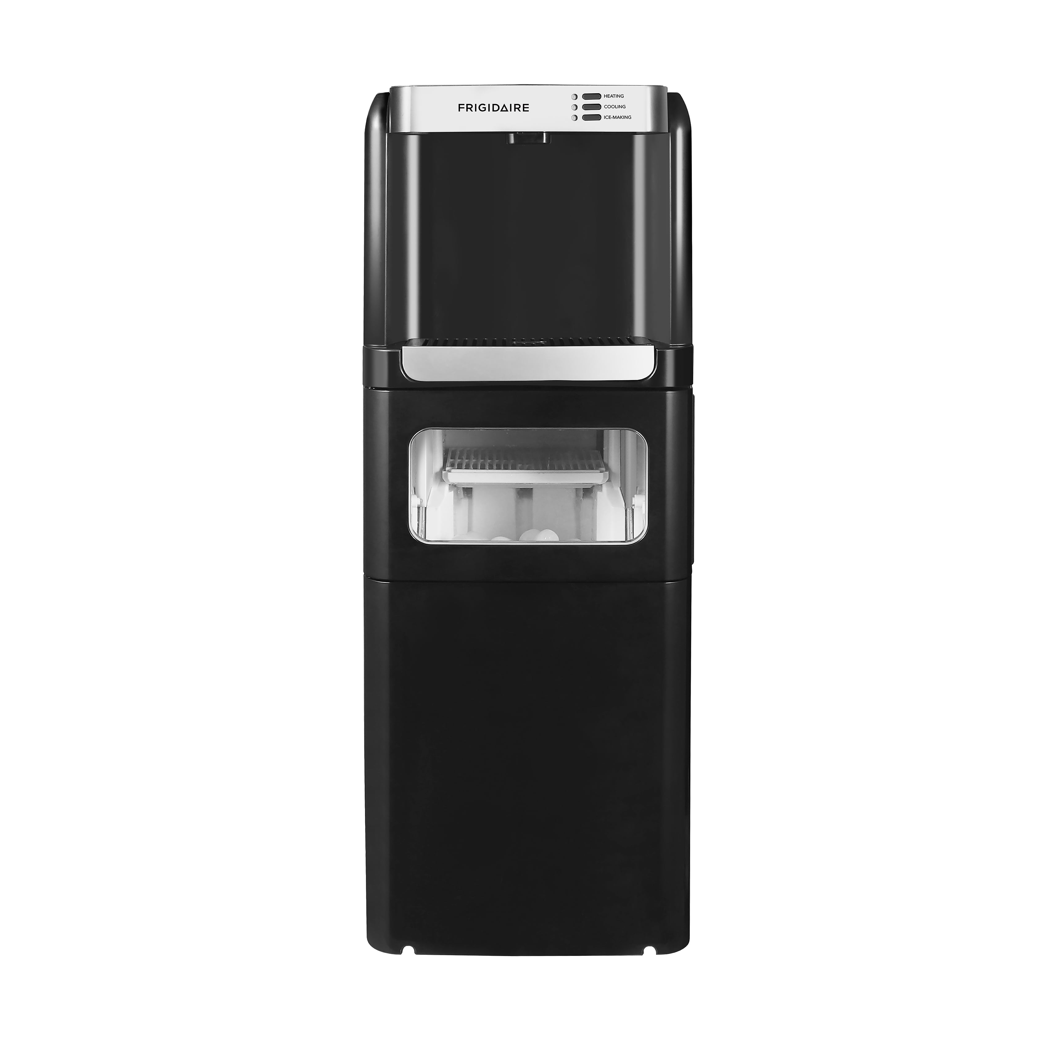 Frigidaire 3-in-1 Water Cooler Dispenser with Built-in Ice Maker – Hot & Cold, 5 Gallon, Black