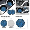 thumbnail image 3 of Uorisanigo Branches Blue Automotive Front and Rear Cushion Covers Steering Wheel Cover for Cars Water Coaster Gear Lever Cover+Hand Brake Cover Pillowcase Easy Installation 11-Piece, 3 of 7