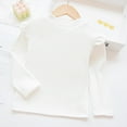 thumbnail image 2 of PEASKJP Girls Shirts Girl Long Sleeve Shirts Cotton Casual Crewneck Tunic T-Shirts Cute Long Sleeve Shirts for Teen Girls,White 140, 2 of 3