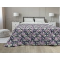 thumbnail image 1 of Floral Down Alternative Comforter, Pastel Ornamented Design of Repetitive Blooming Peony Flowers and Leaves, Microfiber Quilt for All Season, 5 Sizes, Ivory and Grey Yellow, by Ambesonne, 1 of 3
