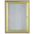 thumbnail image 3 of Aarco Products  Inc. OWFC3624G Enclosed Bulletin Board with Aluminum Waterfall Style Frame. Frame is Gold. Back Panel is Neutral Burlap Weave Vinyl. 36 in.Hx24 in.W. One Door., 3 of 3