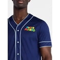 thumbnail image 4 of Super Mario Men's and Big Men's Baseball Jersey, Sizes XS-3XL, 4 of 5