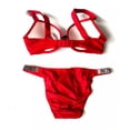 thumbnail image 3 of Victoria's Secret Very Sexy Push Up Bra Shine Strap & Bikini Panty Set, Lipstick Red Cup Size 32C/Small Panty NWT, 3 of 3
