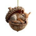 thumbnail image 1 of Adornos de animales del bosque en forma de bellota 2D, decoración para fiestas y árboles de Navidad., 1 of 7