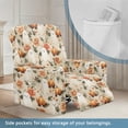 thumbnail image 4 of Renewold Ghost Flower Pumpkin Recliner Couch Cover Wear Resistant Reclining Couch Cover 4 Pieces Stretch Recliner Slipcover Furniture Protector Halloween Autumn Home Decor, 4 of 8