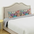 thumbnail image 3 of Coolnut Colorful Oriental Textile Tile Satin Pillowcase for Hair and Skin Silk Pillowcase, Queen Size(20x30 inches) - Slip Satin Pillow Covers with Envelope Closure（751） Home Decor Gifts, 3 of 7
