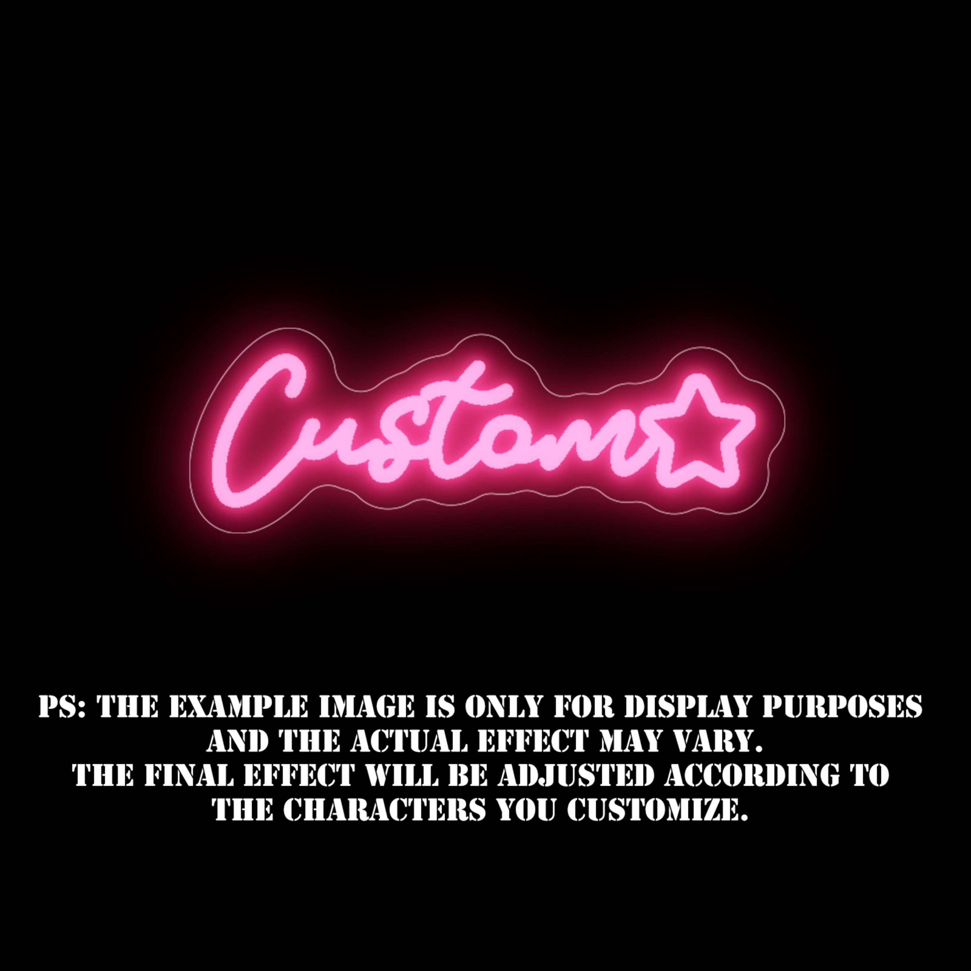 UPONRAY Single Line Custom Neon Signs with Star, Usb Powered with Adjustable Brightness Wall Decor for Gifts, Purple, 10 inch