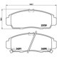 thumbnail image 2 of Balatas Bajos Metales BREMBO 2008 al 2012 Honda 3.5L V6 Delanteras, 2 of 5