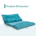 thumbnail image 6 of Resenkos Lounge Sofa, Modern Couch, 6-Position Adjustable Sleeper Lounge Couch with 2 Pillows-Blue, 6 of 7