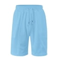 thumbnail image 1 of Plebaso Mens Casual Shorts Drawstring Loose Summer Shorts Solid Color Breathable Beach Vacation Shorts, 1 of 4