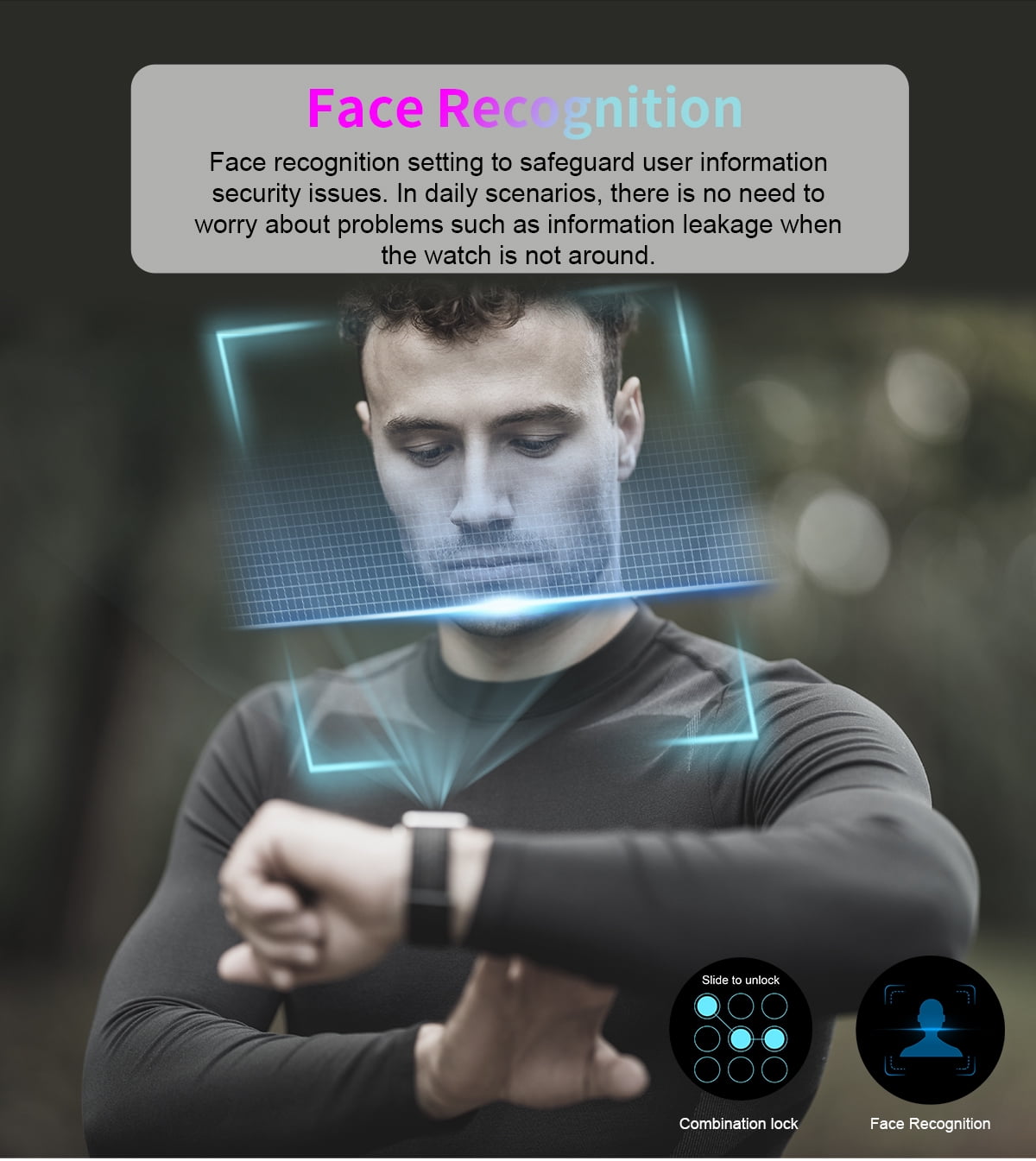 Rainbuvvy DM30 4G Smart Watch 1.6 Inch IPS Screen Dual System Dual 5.0MP Camera 4GB+64GB 1050mAh WIFI GPS Face ID for Android or iOS