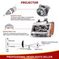 thumbnail image 3 of LED Tube DRL Projector Headlights For 2007-2014 Chevy Tahoe Suburban Avalanche, 3 of 11