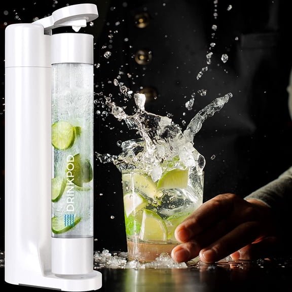 FIZZpod Soda Maker with 3 PET Bottles - Home Sparkling Water Machine for Juice, Coffee, Tea & Cocktails