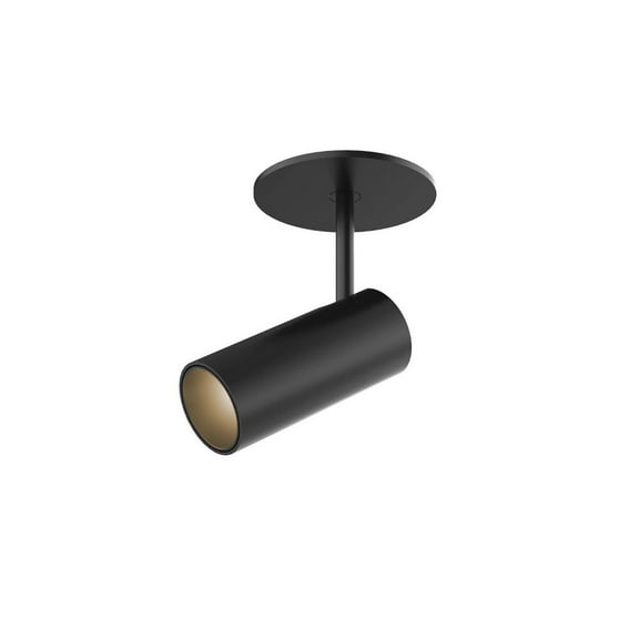 SF15701-BK-Kuzco Lighting-Downey - 7W LED Semi-Flush Mount-4.25 Inches Tall and 2.38 Inches Wide-Black Finish