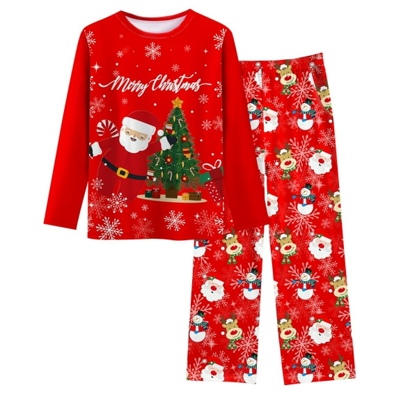Girls Pajamas Pjs Set Kids Long Sleeve and Pants Jammies Casual Girls Sleepwear Lounge Clothes Big Kid Size 7-16