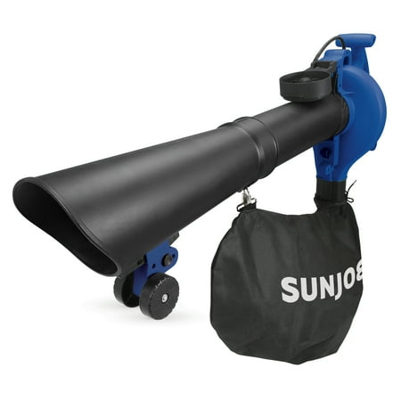 Sun Joe SBJ605E-SJB 3-in-1 Electric Blower | 250 MPH | 14 Amp | Vacuum | Mulcher (Blue)
