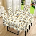 thumbnail image 3 of Xoenoiee Hummingbird Sunflower Pattern 5 Pcs Tablecloth Chair Cover Set Chair Covers Waterproof Rectangle Table Cloth for Dining Room Banquet Party Festival Decoration, 3 of 6
