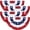 4 Pack 1.5x3 Feet, variant on 4 Pack USA Pleated Fan Flag, 3 X 6 Feet American US Bunting Flag Patriotic Half Fan Banner Flag Decoration, 4th of July Memorial Day Independence Day Fourth July Outdoor Decor