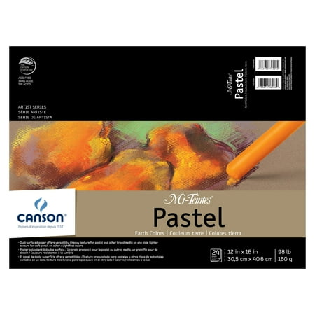 - Canson Mi-Teintes Paper Pad, 12in x 16in, Earthtones, 24 Sheets/Pad