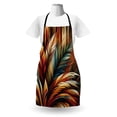 thumbnail image 2 of Aesthetic Apron, Boho Concept in Bold Exotic Leaves in Warm Tones on Rustic Back, Unisex Kitchen Bib with Adjustable Neck for Cooking Gardening, Adult Size, Burnt Orange Teal and Blue, by Ambesonne, 2 of 3