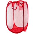 thumbnail image 1 of EeaseCA Foldable Up Easy Open Mesh Laundry Clothes Hamper Basket for College Dorm (Red), 1 of 6